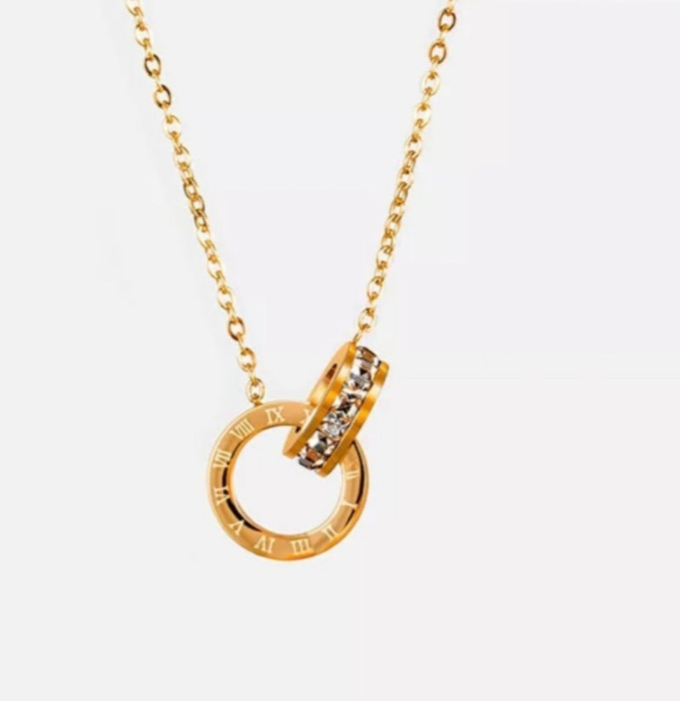 Elegant Necklace gold tone sparkly crystal adjustable